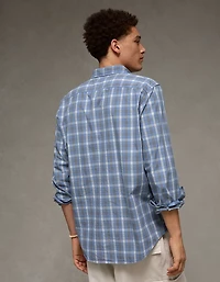 AE Slim Poplin Button-Up Shirt