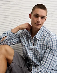 Chemise boutonnée en popeline de coupe standard AE