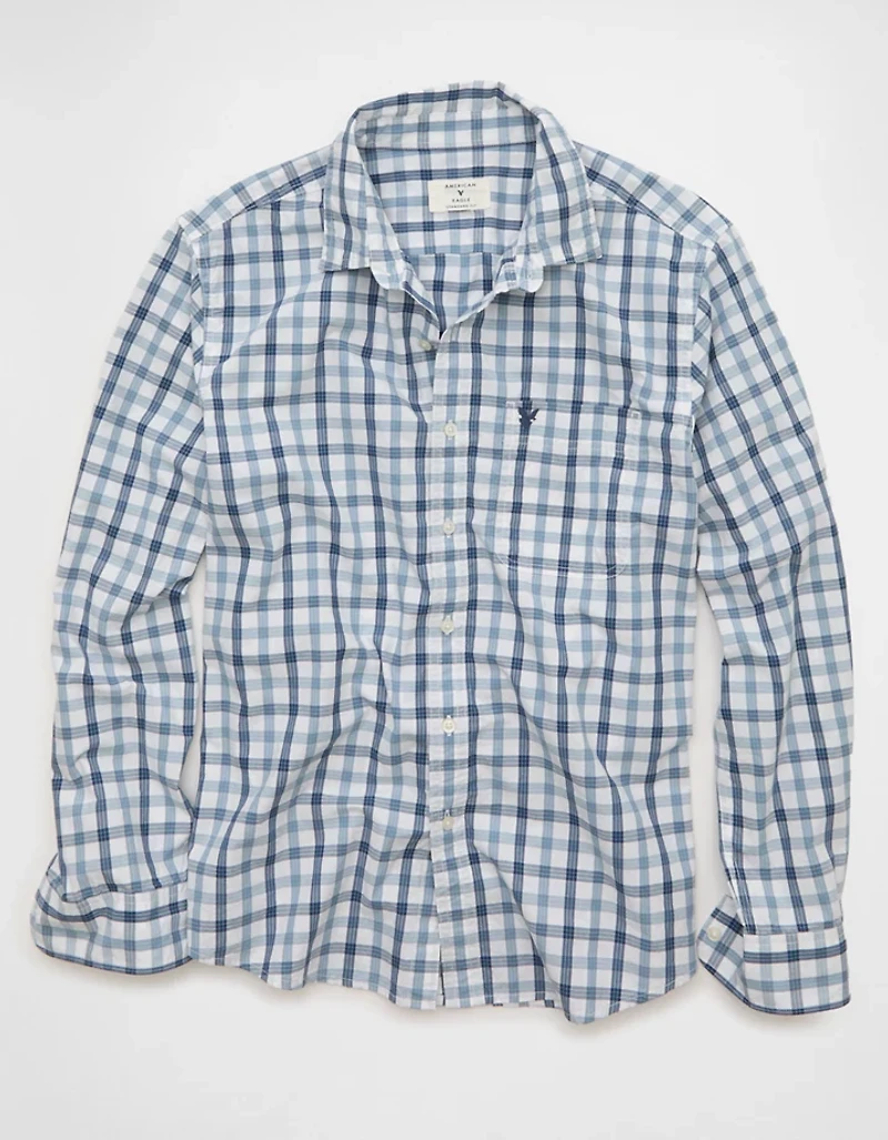 Chemise boutonnée en popeline de coupe standard AE