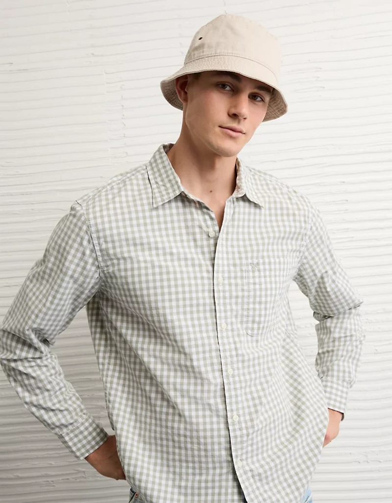 AE Standard Fit Poplin Button-Up Shirt