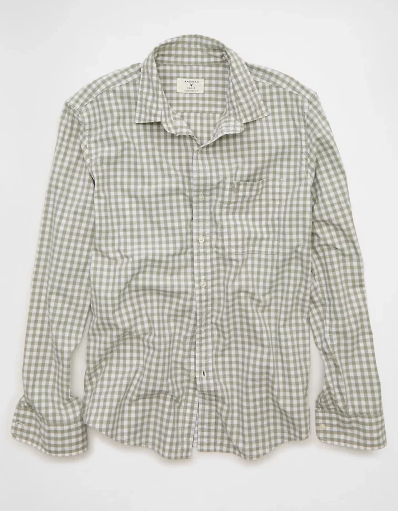 AE Standard Fit Poplin Button-Up Shirt