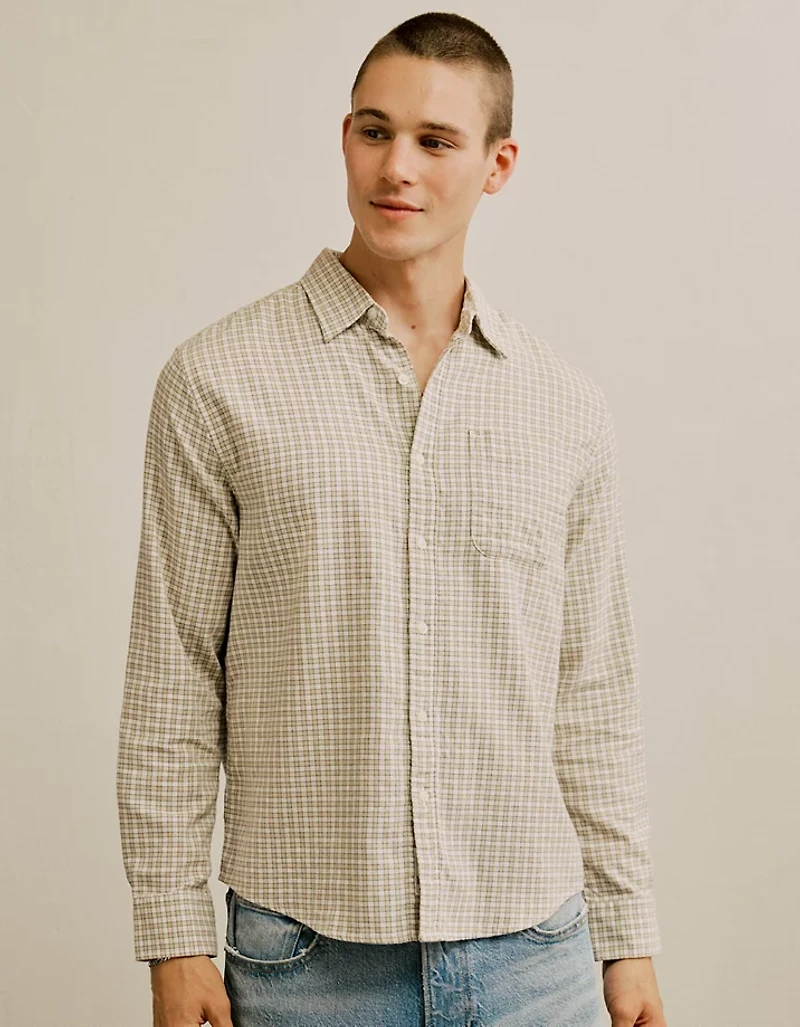 AE Standard Fit Poplin Button-Up Shirt