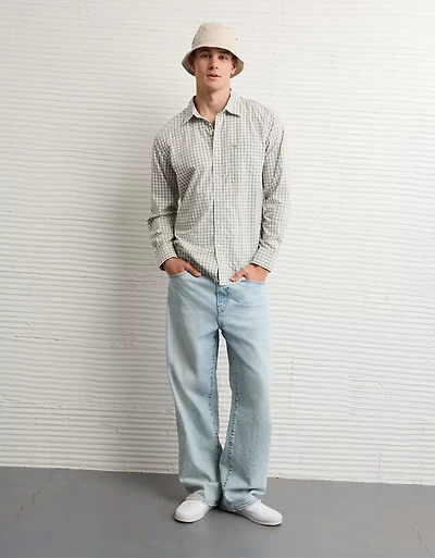 AE Standard Fit Poplin Button-Up Shirt