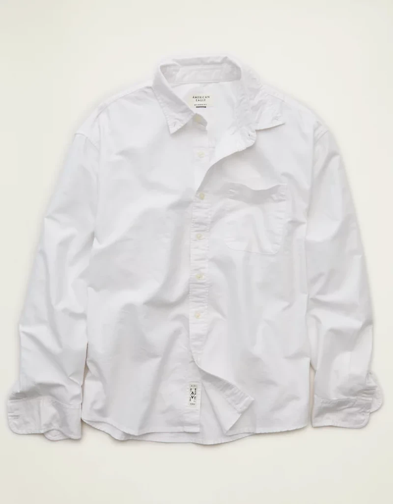 Chemise boutonnée en oxford à coupe décontractée AE