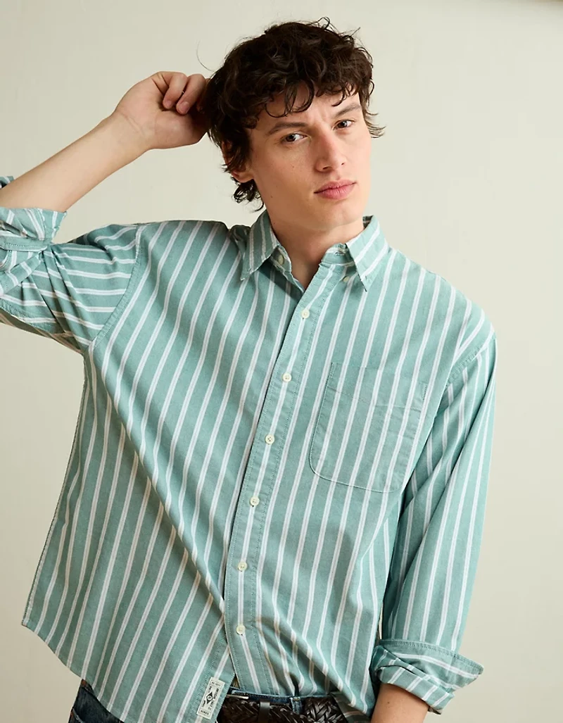 AE Relaxed Fit Oxford Button-Up Shirt