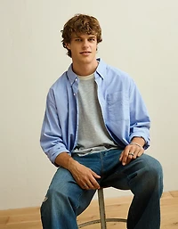 AE Relaxed Fit Oxford Button-Up Shirt