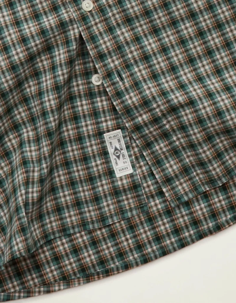 AE Relaxed Fit Poplin Button-Up Shirt