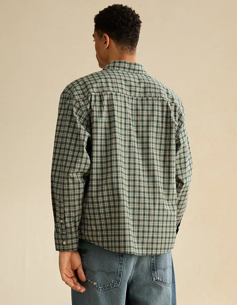 AE Relaxed Fit Poplin Button-Up Shirt