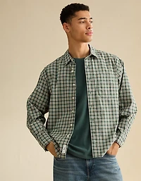 AE Relaxed Fit Poplin Button-Up Shirt