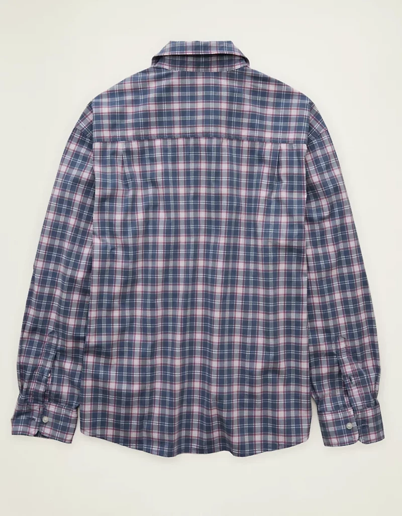 Chemise boutonnée en popeline de coupe décontractée AE