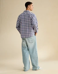 Chemise boutonnée en popeline de coupe décontractée AE