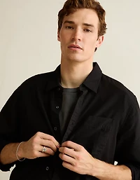AE Standard Fit Twill Button-Up Shirt