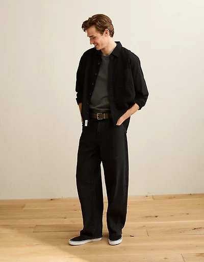 AE Standard Fit Twill Button-Up Shirt