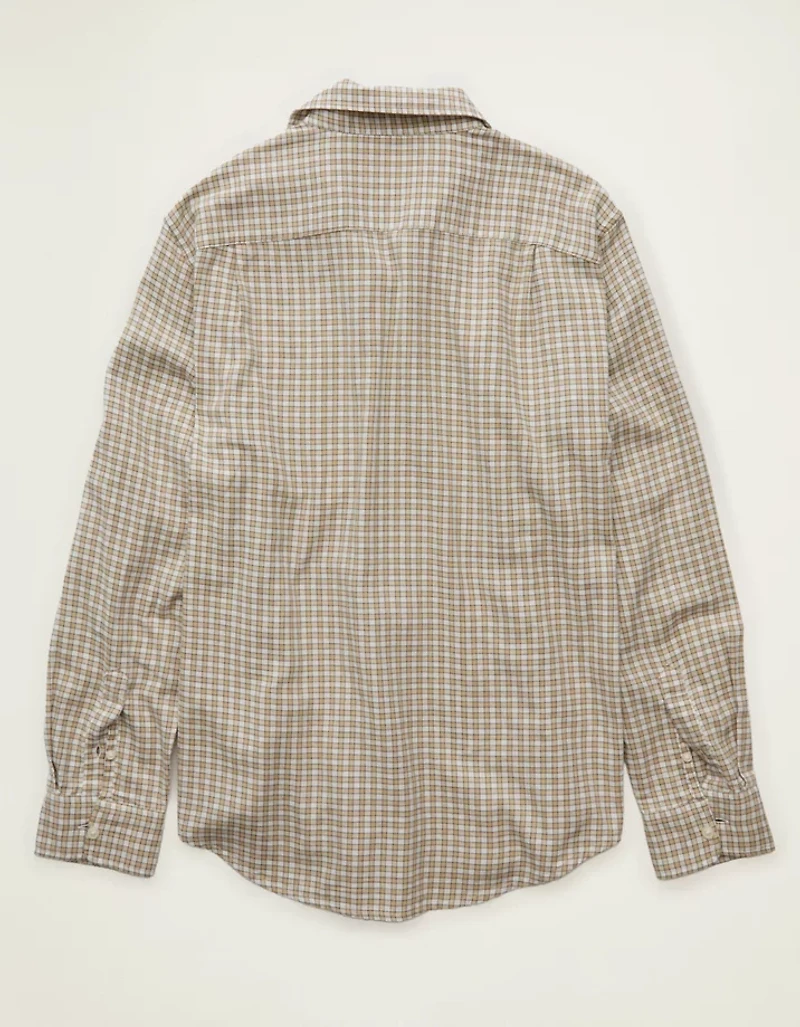 AE Standard Fit Twill Button-Up Shirt