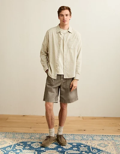 AE Standard Fit Twill Button-Up Shirt