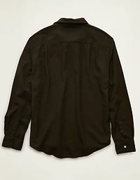 AE Standard Fit Twill Button-Up Shirt