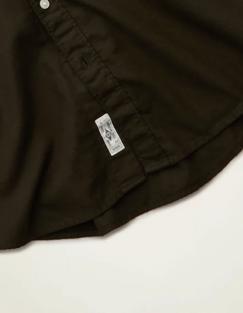 AE Standard Fit Twill Button-Up Shirt