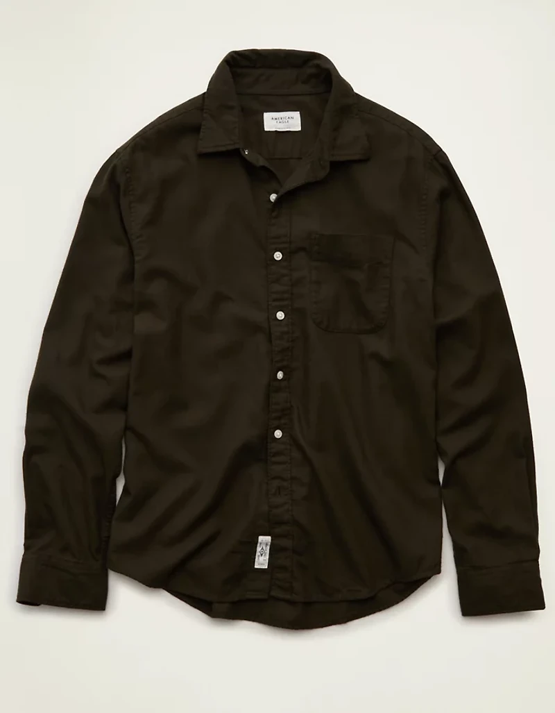 AE Standard Fit Twill Button-Up Shirt