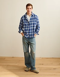AE Standard Fit Twill Button-Up Shirt