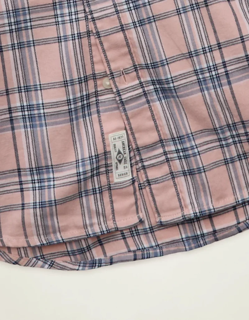 AE Standard Fit Twill Button-Up Shirt
