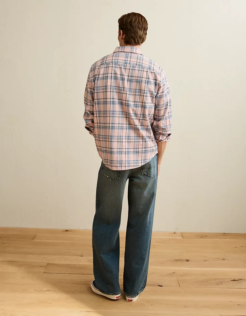 AE Standard Fit Twill Button-Up Shirt