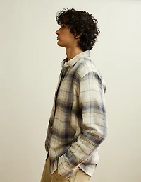 AE Standard Fit Gauze Button-Up Shirt