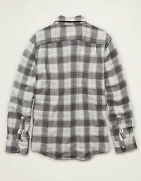 Chemise boutonnée en gaze de coupe standard AE