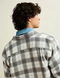 Chemise boutonnée en gaze de coupe standard AE