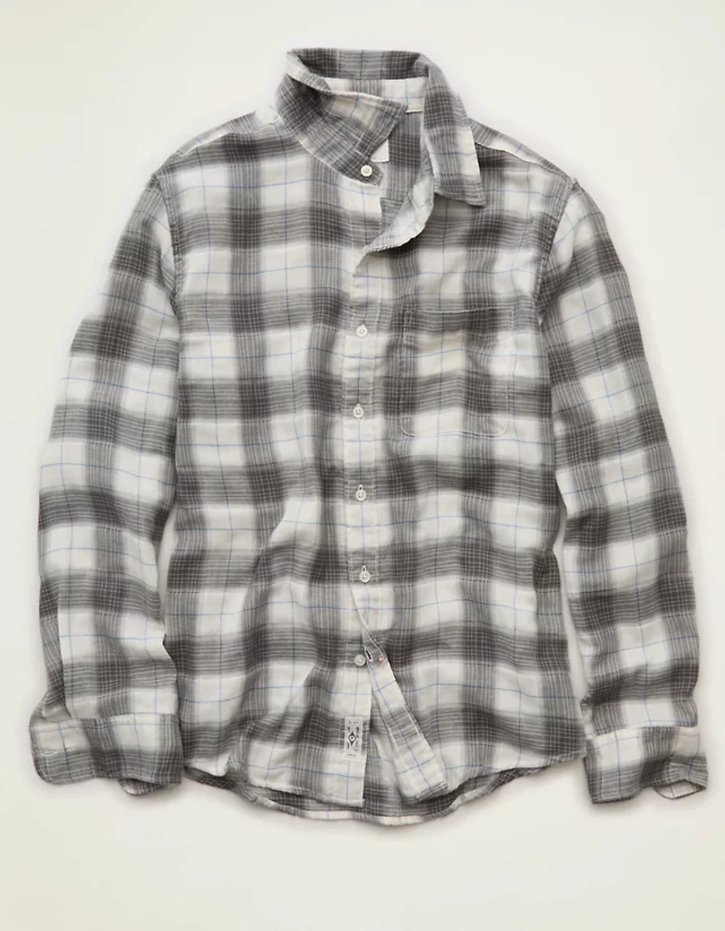 Chemise boutonnée en gaze de coupe standard AE