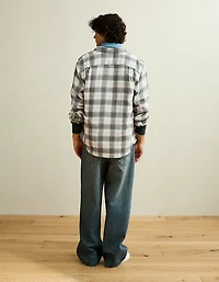 Chemise boutonnée en gaze de coupe standard AE