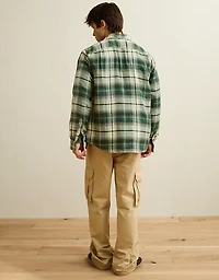 AE Standard Fit Gauze Button-Up Shirt