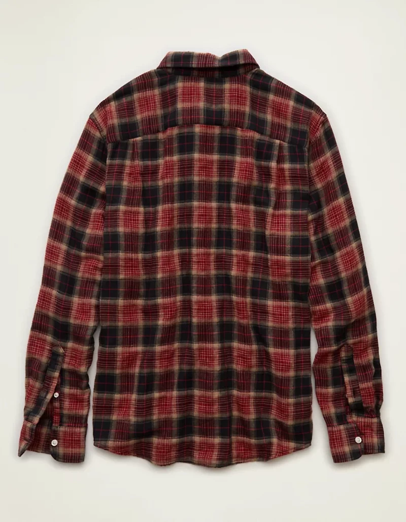 AE Standard Fit Gauze Button-Up Shirt
