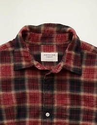 AE Standard Fit Gauze Button-Up Shirt
