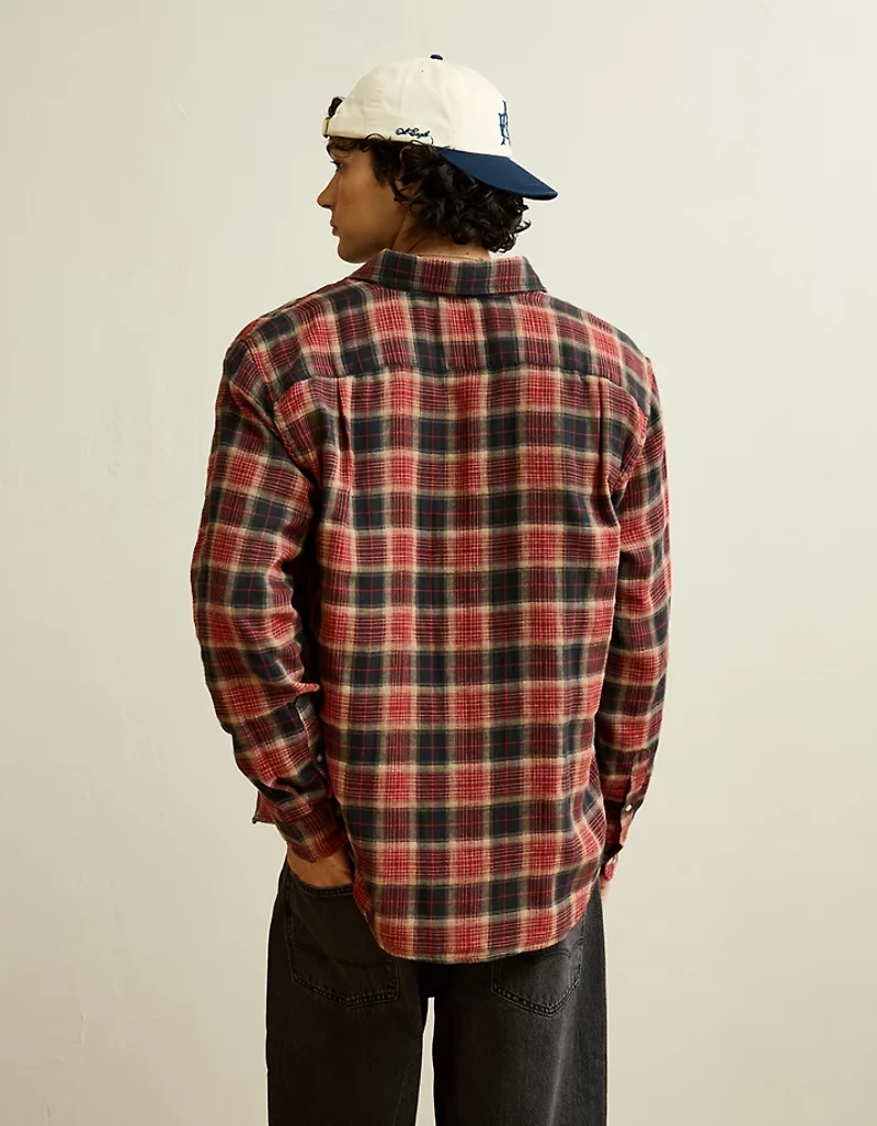 AE Standard Fit Gauze Button-Up Shirt