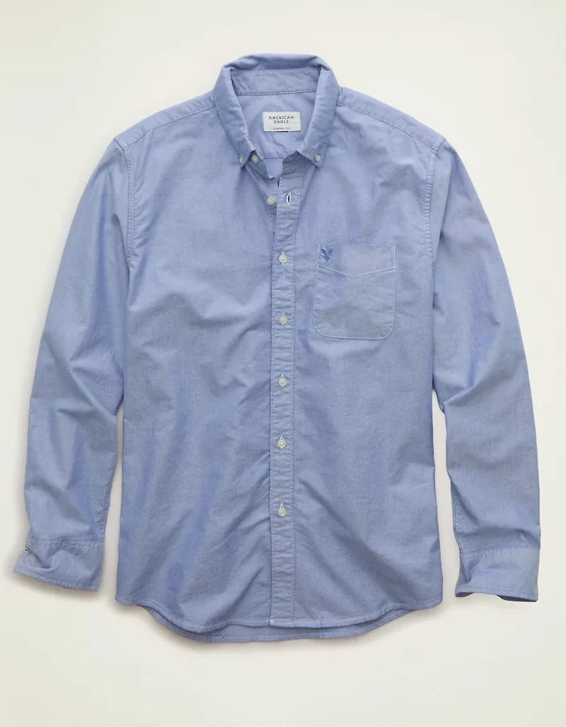 AE Standard Fit Oxford Button-Up Shirt
