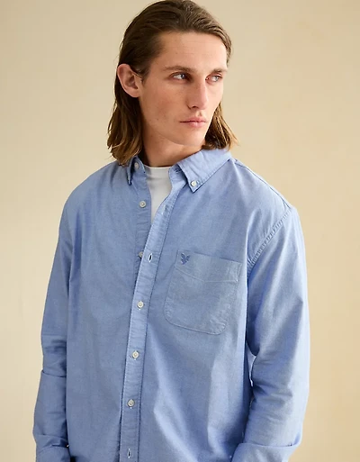 AE Standard Fit Oxford Button-Up Shirt