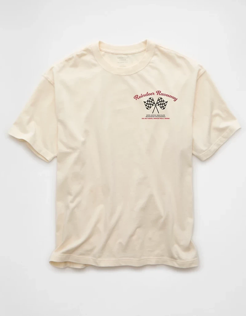 AE Boxy Reindeer Raceway Graphic T-Shirt