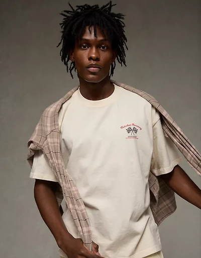 AE Boxy Reindeer Raceway Graphic T-Shirt