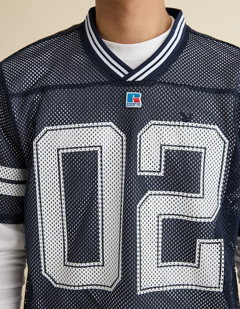 AE x Russell Athletic Graphic Mesh Jersey