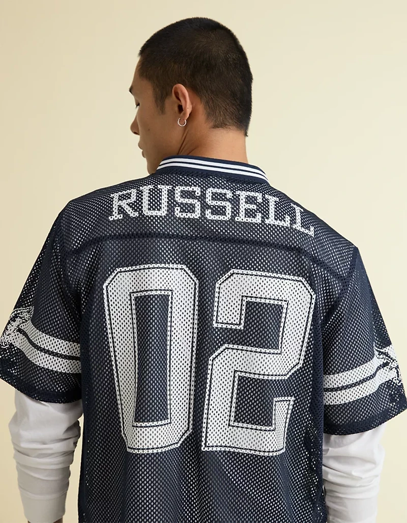 AE x Russell Athletic Graphic Mesh Jersey