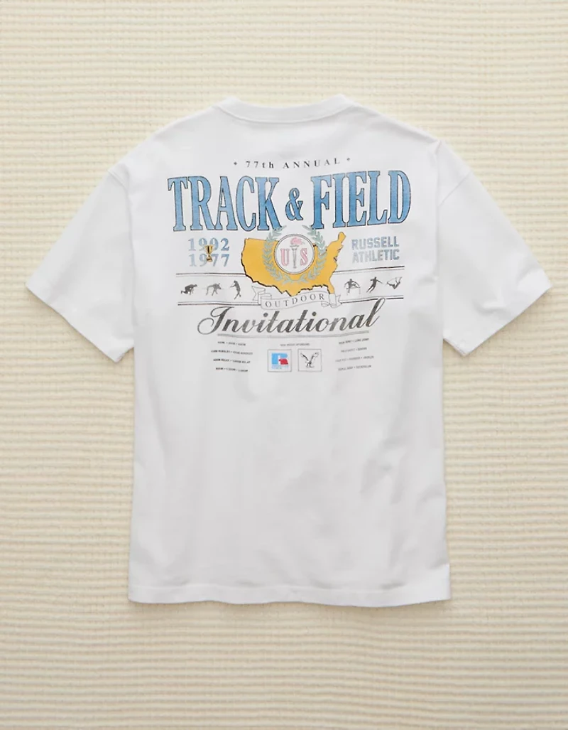 AE x Russell Athletic Heavyweight Track & Field Graphic T-Shirt