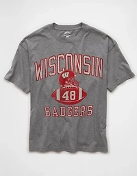 AE Boxy Fit Wisconsin Badgers Graphic T-Shirt