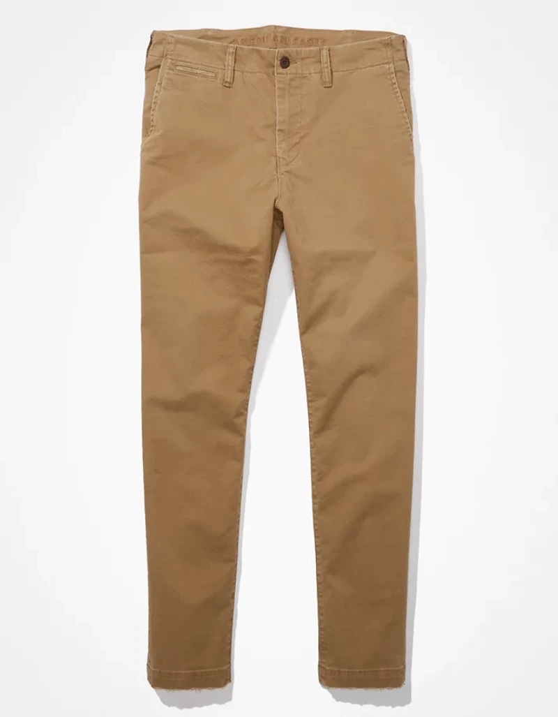 Pantalon kaki déjà porté à coupe athlétique Flex AE