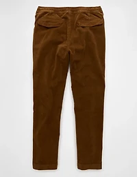 Pantalon décontracté à ceinture élastique coupe athlétique en velours côtelé AE