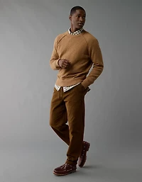 Pantalon décontracté à ceinture élastique coupe athlétique en velours côtelé AE