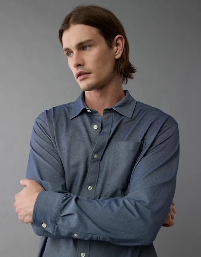 AE 24/7 Club Long Sleeve Button-Up Shirt