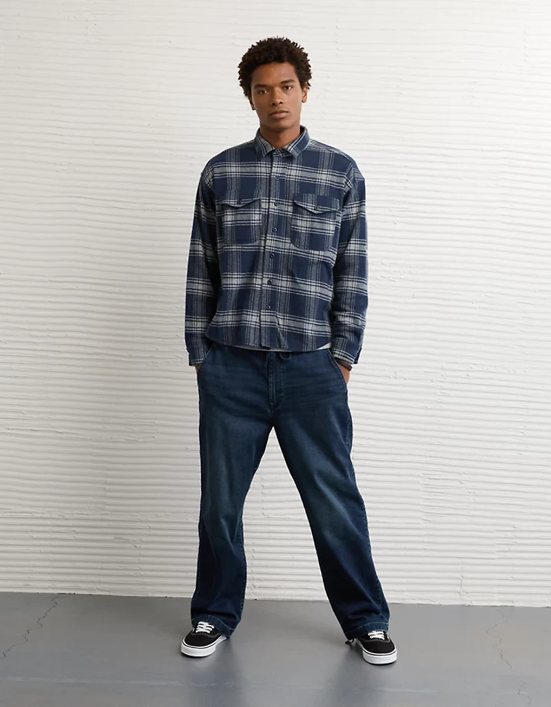 Chemise en tricot boutonnée AE