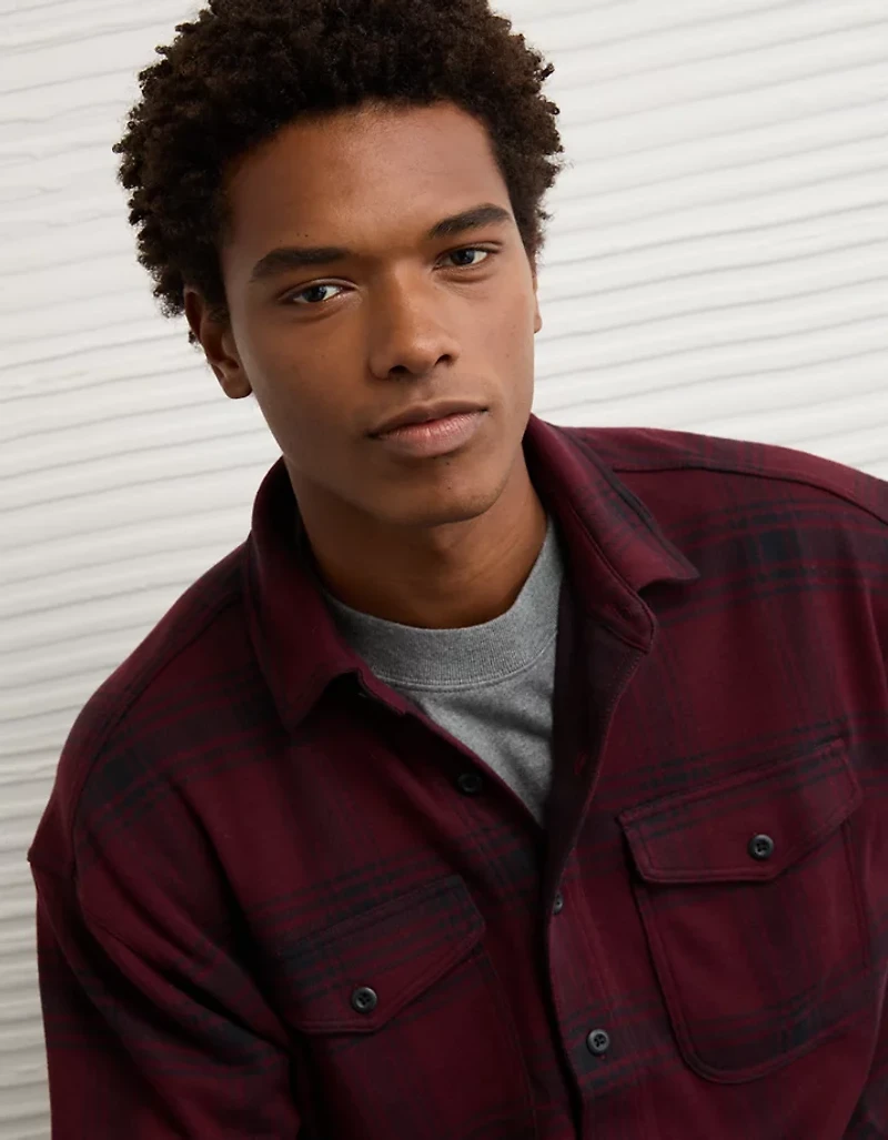 AE Knit Button-Up Shirt