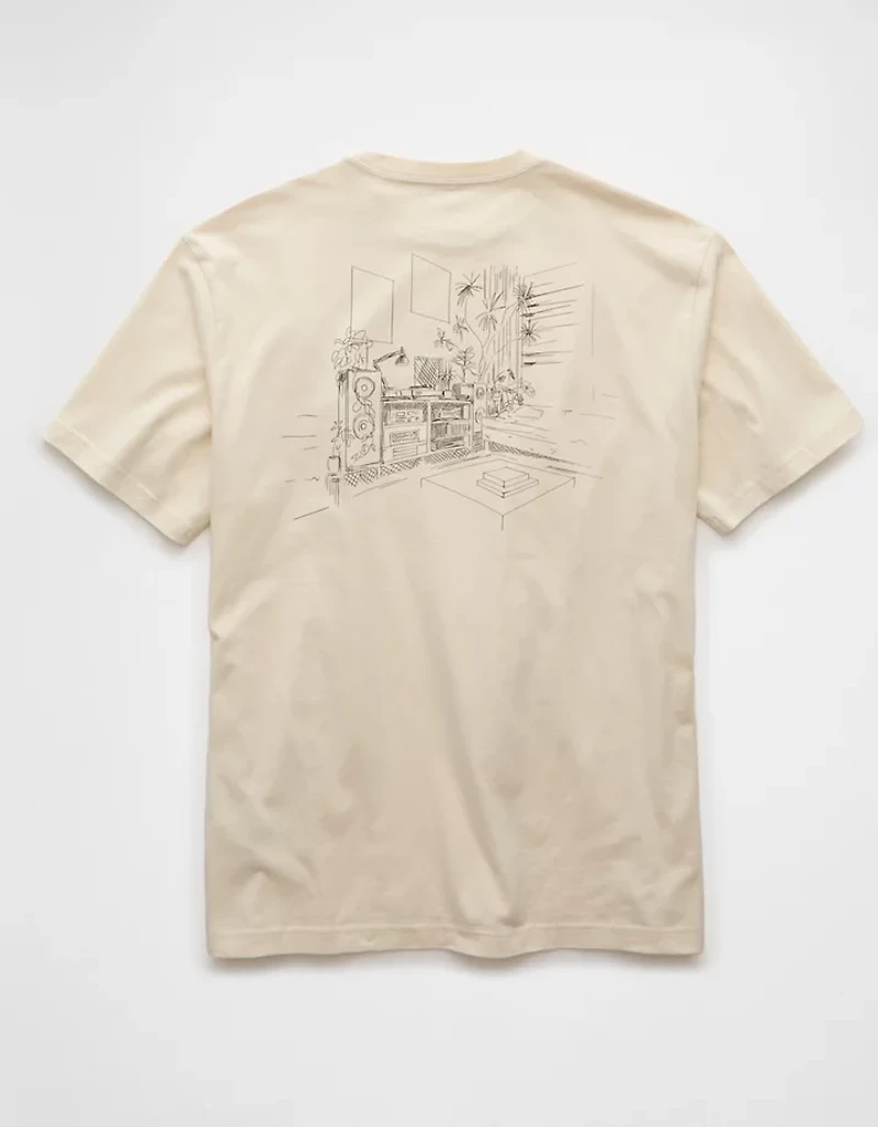 T-shirt graphique à logo AE