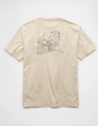 T-shirt graphique à logo AE